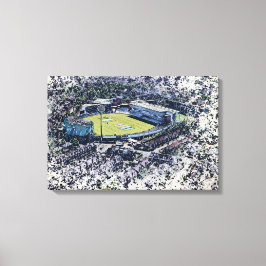 Artistiek Leeds Cricket Stadion, Yorkshire Canvas Afdruk