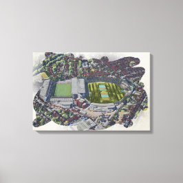 Artistiek Leeds Cricket Stadion, Yorkshire Canvas Afdruk