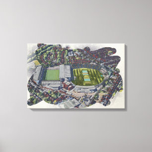 Artistiek Leeds Cricket Stadion, Yorkshire Canvas Afdruk