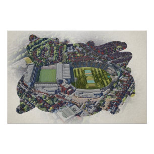 Artistiek Leeds Cricket Stadion, Yorkshire Perfect Poster