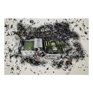 Artistiek Leeds Cricket Stadion, Yorkshire Perfect Poster