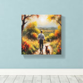 Artistiek lettertype ( The Horizon) Canvas Afdruk (Insitu (Houten vloer))