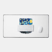 Artistiek Libel Shirt Van Gogh Starry Night Dra Bureaumat (Keyboard & Muis)