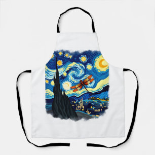 Artistiek Libel T-shirt Van Gogh Starry Night Dra Schort