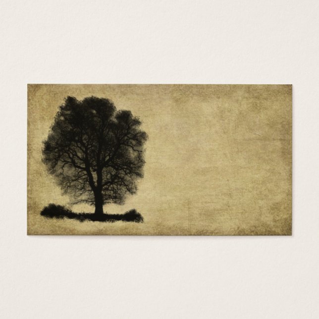 Artistiek- Lone Stark Tree Visitekaartjes (Voorkant)