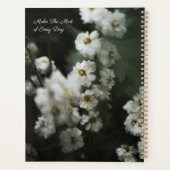 Artistiek melancholisch bloemendrieletter planner (Achterkant)