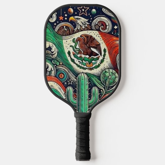 Artistiek Mexico Pickleball Paddle (Voorkant)