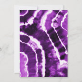 Artistiek Modern Paarse Marmeren Tie Dye Baby show Kaart (Achterkant)