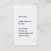 Artistiek Modern Professioneel Visitekaartje (Achterkant)