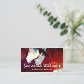 artistiek | Moderne Art Stroke Textuur Visitekaartje (Staand voorkant)