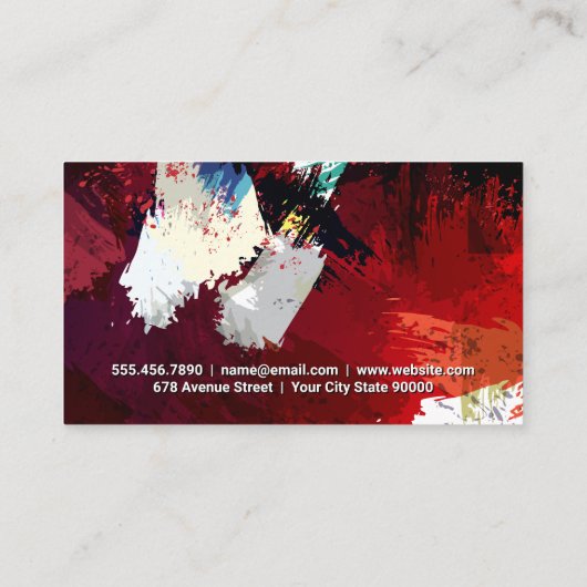 artistiek | Moderne Art Stroke Textuur Visitekaartje (Achterkant)