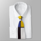 Artistiek Mondriaans Abstract Schilderontwerp Stropdas (Gebonden)