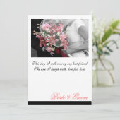 Artistiek Monogram Bloem Bruiloft Uitnodiging (Staand voorkant)