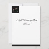 Artistiek Monogram Bloem Bruiloft Uitnodiging (Achterkant)