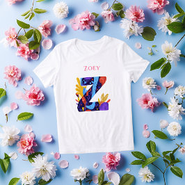 Artistiek Monogram - Letter Z Vet en Kleurrijk Tri-Blend Shirt
