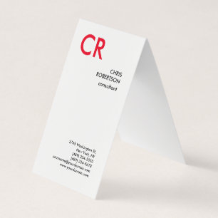 Artistiek Monogram Zwart Wit Rood Visitekaartje