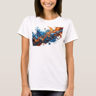 Artistiek Navy STERREN AAN DE HEMEL Artistiek Moti T-shirt