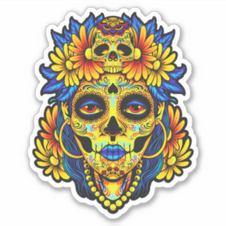 Artistiek ontwerp van suikercrillustratie sticker