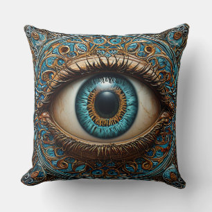 Artistiek Oog Met Ingewikkelde en Sierlijke Detail Kussen