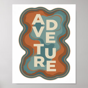 Artistiek Oranje AVONTUUR Slogan Design Poster