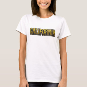 Artistiek Oranje CALIFORNIA Artistiek Motief T-shirt