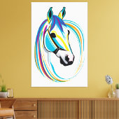 Artistiek paardengezicht canvas afdruk (Insitu (Woonkamer))