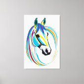 Artistiek paardengezicht canvas afdruk (Voorkant)