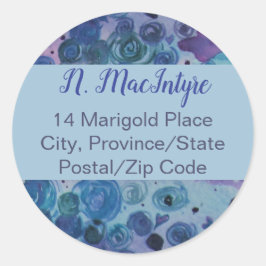 Artistiek Paarse Envelop Seal Sticker Label (20)