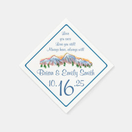  artistiek papier voor de top van de bergen servet