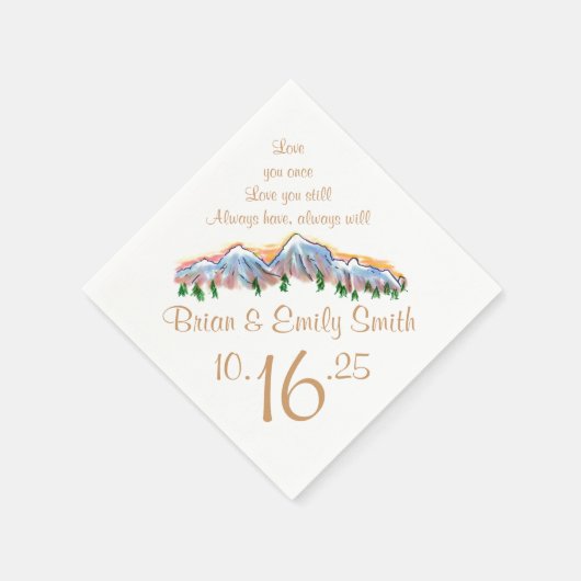 artistiek papier voor de top van de bergen servet (Hoek)