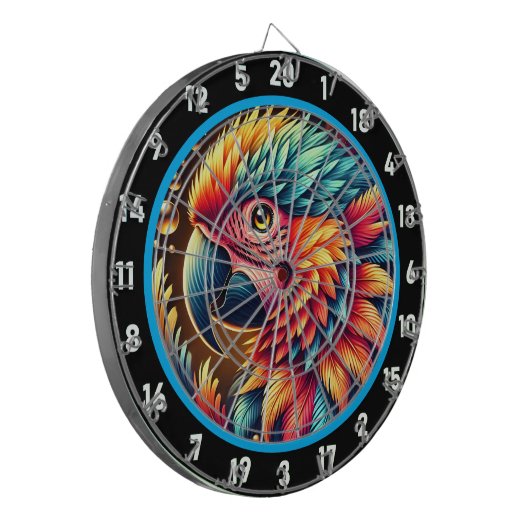 Artistiek Parrot Dartbord voor Game liefhebbers (Voorkant Links)