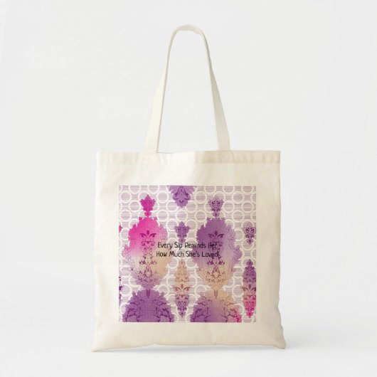 Artistiek patroon met paarse tinten tote bag (Voorkant)