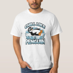 Artistiek Penguin-thema kunstwerk voor dierenfans T-shirt