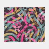 Artistiek penseelstreekpatroon. fleece deken (Voorkant (Horizontaal))