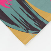 Artistiek penseelstreekpatroon. fleece deken (Hoek)