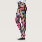 Artistiek penseelstreekpatroon. leggings (Links)