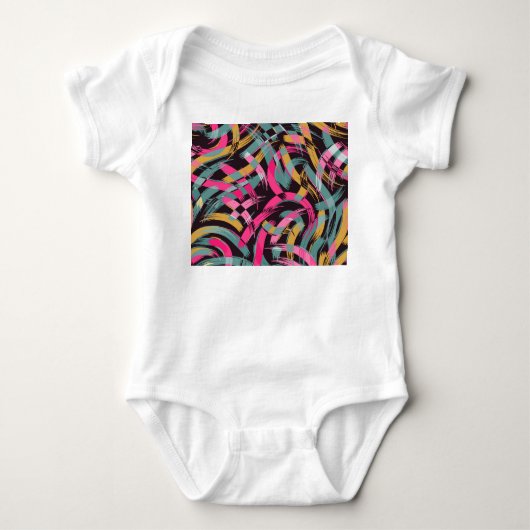 Artistiek penseelstreekpatroon. romper (Voorkant)