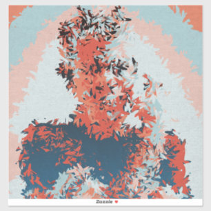 Artistiek portret van Anthony Bourdain aan moderne Sticker