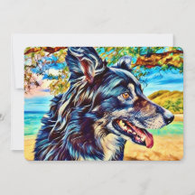 Artistiek portret van Border Collie in landschappe