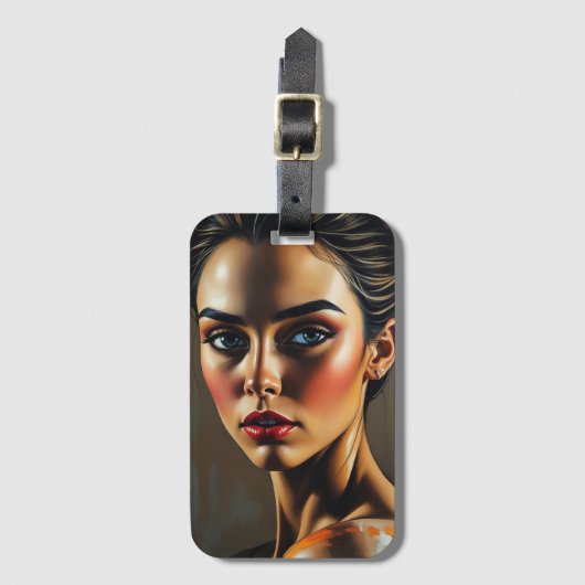 Artistiek portret van hoge kwaliteit bagagelabel (Voorkant (verticaal))