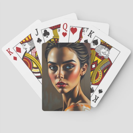 Artistiek portret van hoge kwaliteit pokerkaarten (Achterkant)