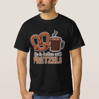 Artistiek Pretzel-thema kunstwerk voor food fans T-shirt