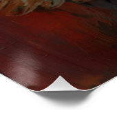 Artistiek Red Fox Portret – Levendig olieverfschil Perfect Poster (Hoek)