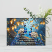 Artistiek Romantisch Pauw bruiloft Jubileum Kaart (Staand voorkant)