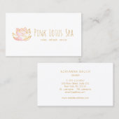 Artistiek Roze Bloemen Waterverf Lotus Bloem Visitekaartje (Voorkant / Achterkant)