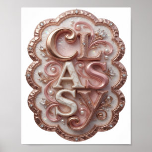 Artistiek Roze CLASSY Poster