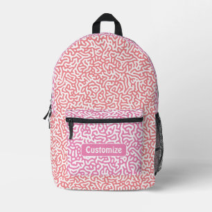 Artistiek Roze Draaipatroon Bedrukte Rugzak