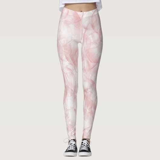 Artistiek roze leggings (Voorkant)