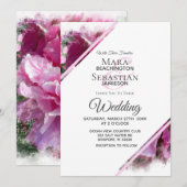 *~* Artistiek Roze Pioenschilderij Huwelijk AR1 Kaart (Voorkant / Achterkant)