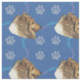 Artistiek Ruw Collie Hoofd (Sable) Stof